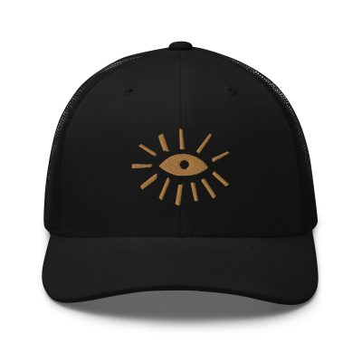 Yellow Eye Embroidered Trucker Hat
