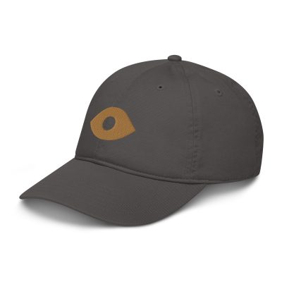 organic-baseball-cap-charcoal-left-front-66b13d3462170.jpg Yellow Eye Embroidered Dad Hat