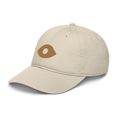 organic-baseball-cap-oyster-left-front-66b13d3463261.jpg Yellow Eye Embroidered Dad Hat