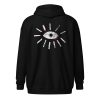 Distressed Eye Zip Hoodie